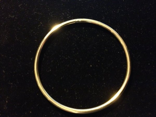 Bracelet jonc massif or 750, 18 carats, diamètre 70 mm, 24,80 grammes, neuf